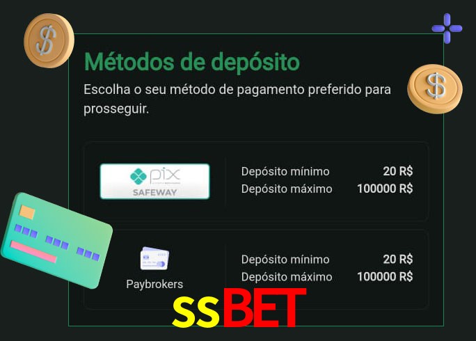 O cassino ssbet oferece uma grande variedade de métodos de pagamento